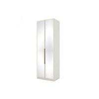 Módulo de Quarto Solteiro Guarda Roupa c/ 2 Portas c/ Espelho MC09 Seletto Areia - Henn