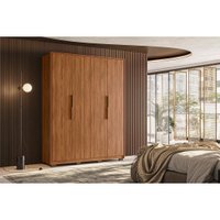 Guarda Roupa 4 Portas e 3 Gavetas c/ Pés Attore Amêndola Touch - Demóbile