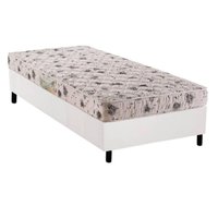 Conjunto Box Solteiro: Colchão Espuma Herval D23 Sonum + Base CRC Courano White (88x188)