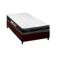 Conjunto Box Solteiro: Colchão Espuma Castor D33 Black e White + Base CRC Suede Brown (88x188)