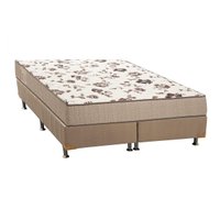 Conjunto Box Queen: Colchão Espuma Ortobom D28 Physical Mega Resistente + Base CRC Suede Clean (158x198)