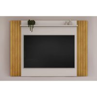 Painel Quarto p/ TV até 55 Pol Trend Ripado Extensível 108x150cm Cedro/Bali - DJ Móveis