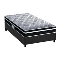 Cama Box Solteiro: Colchão Espuma Probel D33/EP Anatômico Advanced Tech1500 Plus + Base CRC Suede Gray(88x188)