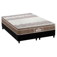 Conjunto Box Queen: Colchão Anatômico Probel D33 Guarda Costas Próintense Plus + Base CRC Suede Black (158x198)