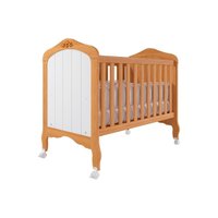 Berço Infantil Harmonia 2 em 1 Nature/Branco - Permóbili Baby