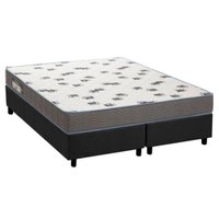 Conjunto Box Queen: Colchão Espuma Ortobom D33 Light Saúde + Base CRC Suede Gray (158x198)