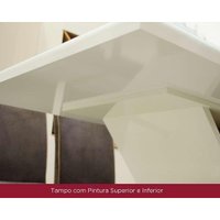 Conjunto: Mesa Sala Jantar Dora Tampo Madeirado 90cm e 4 Cadeiras Bella Nature/Suede Light Marrom Amendoa - Henn