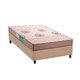 Cama Box Solteiro: Colchão Espuma Polar D33 Pérola + Base CRC Suede Clean(88x188)