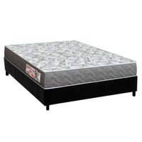 Conjunto Box Viúva: Colchão Espuma Orthoflex D23 ComfortPedic + Base CRC Suede Black (128x188)