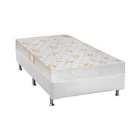 Conjunto Box Solteiro: Colchão Espuma Castor D28 Sleep Max + Base CRC Courano White (88x188)