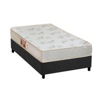 Conjunto Box Solteiro: Colchão Espuma Castor D33 Sleep Max Relax + Base CRC Suede Gray(88x188)
