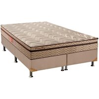 Cama Box Queen: Colchão Molas Ensacadas Paropas Marcelly Ibiza + Base CRC Suede Clean(158x198)