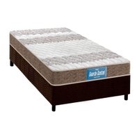 Conjunto Box Solteiro: Colchão Anatômico Probel D33 Guarda Costas Próintense + Base CRC Suede Brown (88x188)