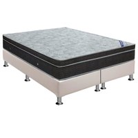 Cama Box King: Colchão Molas Ortobom Nanolastic Light Selado + Base CRC Courano White(186x198)