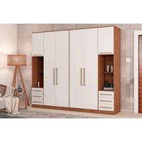 Modulado de Quarto Irlanda 4 Peças (2 Armários + 2 Complementos) QCM165 Amendola/Branco - Demóbile