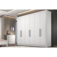 Guarda Roupa 6 Portas e 4 Gavetas Rizon/Linea Plus Branco - Novo Horizonte