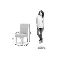 Kit 6 Cadeiras Sala Jantar Eloá 6 Un Nature/Suede Light Linho - Henn