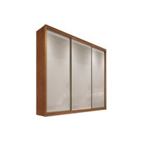 Guarda Roupa 3 Portas de Correr e 8 Gavetas Arezzo/Medelim Cumaru/Fendi - Novo Horizonte