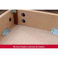Conjunto: Mesa Sala Jantar Lins c/ Tampo Madeirado c/ Vidro Curvo 120x80cm e 4 Cadeiras Malu Nature/Linho - Henn