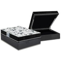 Cama Box Baú Casal: Colchão Anatômico Probel D28 ProDormir Advanced Tech1000 + Base CRC Suede Gray (138x188)