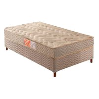 Cama Box Solteiro: Colchão Espuma Paropas D33 Pasquale + Base CRC Rústico Clean(88x188)