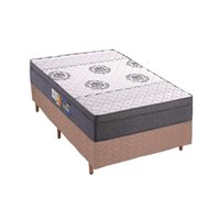 Conjunto Box Solteiro: Colchão Espuma Polar D45 Pérola Fort Clean + Base CRC Rústico Clean (88x188)