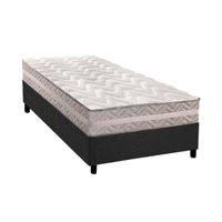 Cama Box Solteiro: Colchão Ortopédico Paropas D28/AG65 Master + Base CRC Suede Gray(88x188)