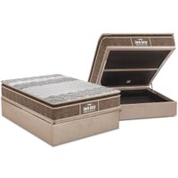 Cama Box Baú Casal: Colchão Ortopédico Probel D33 / EP Guarda Costas PróIntense Plus + Base CRC Suede Clean(138x188)