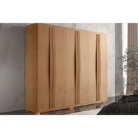 Guarda Roupa 6 Portas e 2 Gavetas c/ Pés Grécia Naturale - Rufato