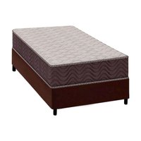 Conjunto Box Solteiro: Colchão Espuma Ortobom D28 Anatômico Airtech 60 + Base CRC Courano Brown (78x188x18)