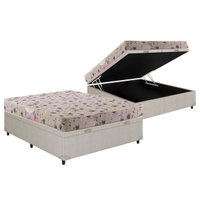 Conjunto Box Baú Casal: Colchão Espuma Herval D26 Sueño + Base CRC Courano Clean (138x188)