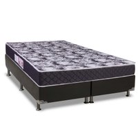 Conjunto Box Queen: Colchão Espuma Luckspuma D33 Supreme + Base CRC Suede Black (158x198)