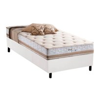 Conjunto Box Solteiro: Colchão Molas Herval Maxspring Spain + Base CRC Courano White (88x188)