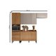 Kit de Cozinha Compacta Lazuli c/ 7 Portas e 3 Gavetas 260cm Amendola/Nude Prime TX - Demóbile
