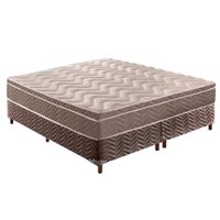 Cama Box Queen: Colchão Espuma Paropas D28/EP Anatômico Pasquale + Base CRC Rústico Brown(158x198)