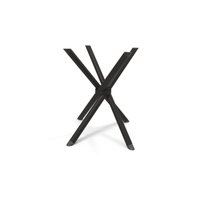 Base de Mesa p/ Cozinha Volga M008 Aço Cromado s/ Tampo Preto Fosco - Kappesberg