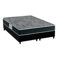 Conjunto Box King: Colchão Espuma Probel D33 Advanced Mega Resistente + Base CRC Suede Black (193x203)