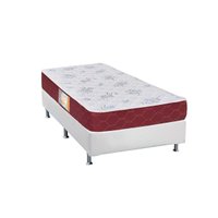 Conjunto Box Solteiro: Colchão Espuma Castor Sleep Max + Base CRC Courano White (88x188)