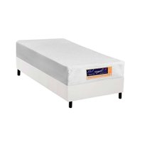 Conjunto Box Solteiro: Colchão Espuma Castor Vitagel Visco Gel + Base CRC Courano White (88x188)
