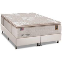 Conjunto Box Queen: Colchão Molas Sealy Posturepedic Royal Comfort Plus + Base CRC Courano White (158x198)