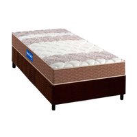Conjunto Box Solteiro: Colchão Espuma Probel D33 Guarda Costas + Base CRC Suede Brown (88x188)