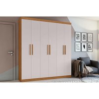 Guarda Roupa 6 Portas e 3 Gavetas Jazz Amêndoa/Off White - Lopas
