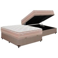 Conjunto Box Baú Casal: Colchão Molas Herval Maxspring Nesser + Base CRC Courano Clean (138x188)