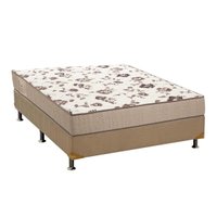 Cama Box Casal: Colchão Espuma Ortobom D33/EP Anatômico Fort Tech ISO 100 + Base CRC Suede Clean(138x188)