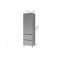 Armário Multiuso Lavanderia Rainha c/ 2 Portas e 2 Gavetas 70cm Branca - Nesher