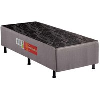 Cama Box Conjugado Solteiro: Colchão Ortopédico UniPremium Black/Cinza (88x188x40) - Polar