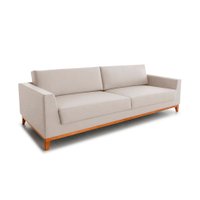 Sofá 3 Lugares Bartô Linho Bege 210 cm