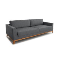 Sofá 3 Lugares Bartô Linho Cinza 180 cm