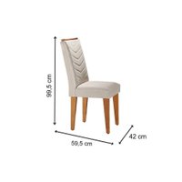 Kit 6 Cadeiras Sala Jantar Londrina 6 Un Capuccino/Linho Bege Turim - Rufato