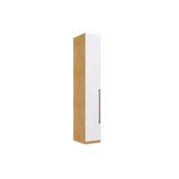 Módulo de Quarto Solteiro Guarda Roupa Infinity c/ 1 Porta Savana/Branco - Genialflex